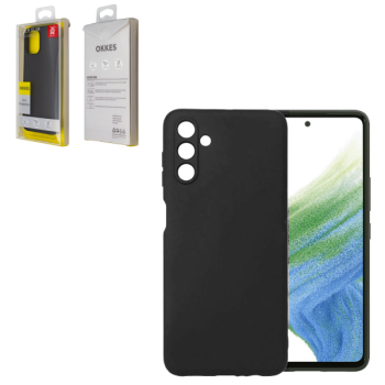 "OKKES" "Basic" Silikon-Hülle passend für Samsung Galaxy A26 (A266B), schwarz