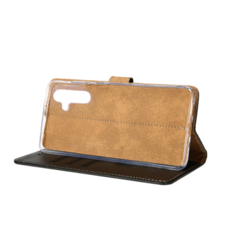 Rixus Flip-Hülle Clip passend für Samsung Galaxy A55 5G Hülle mit Standfunktion, schwarz