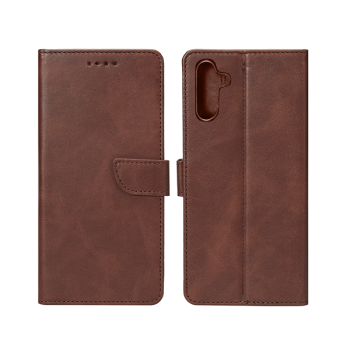 Rixus Flip-Hülle Clip passend für Samsung Galaxy A55 5G Hülle mit Standfunktion, braun