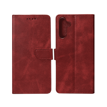 Rixus Flip-Hülle Clip passend für Samsung Galaxy A55 5G Hülle mit Standfunktion, rot