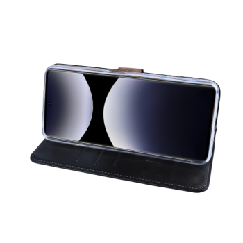 Rixus Flip-Hülle Clip für Xiaomi Redmi Note 14 Pro / 14 Pro+ Hülle mit Standfunktion, schwarz