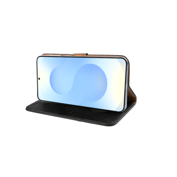 Rixus Flip-Hülle Wallet passend für Samsung Galaxy S25 Edge (S937B) mit Standfunktion, schwarz