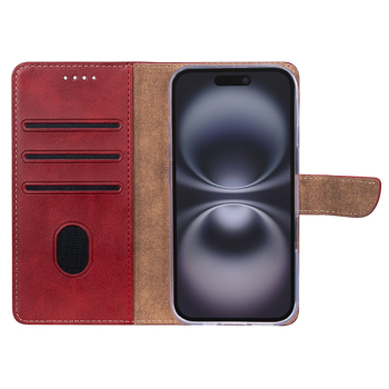Rixus Flip Book Cover Tasche Schutz-Hülle Case passend für Apple iPhone 17, rot
