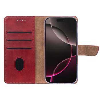 Rixus Flip Book Cover Tasche Schutz-Hülle Case passend für Apple iPhone 17 Pro Max, rot