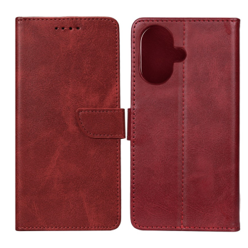 Rixus Flip-Hülle Wallet passend für Samsung Galaxy A07 (A075F) mit Standfunktion, dunkelrot