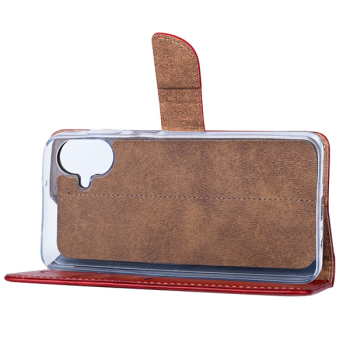 Rixus Flip-Hülle Wallet passend für Samsung Galaxy A07 (A075F) mit Standfunktion, dunkelrot