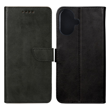 Rixus Flip-Hülle Wallet passend für Samsung Galaxy A07 (A075F) mit Standfunktion, schwarz