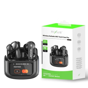 Rixus RXBH63B Wireless Earbuds mit Touch Case Pro, schwarz