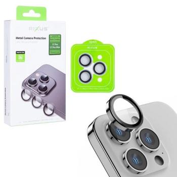 Rixus Metal Shield Kamera-Schutz-Glas passend für Apple iPhone 17 Pro, 17 Pro Max, Silber (RIX02810)