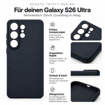 starfix AIR Silikon-Hülle passend für Samsung Galaxy S26 Ultra (S948B), schwarz