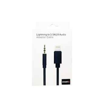 starfix Lightning zu 3.5mm Klinke Aux Audio Adapter Jack, schwarz