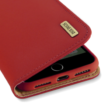 Dux Ducis Wish Series Echt Leder Flip Wallet Tasche Schutz-Hülle Cover für iPhone Xs Max rot