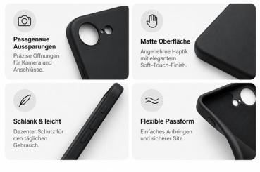 starfix Air Silikon-Hülle passend für Apple iPhone 16e, 17e, schwarz
