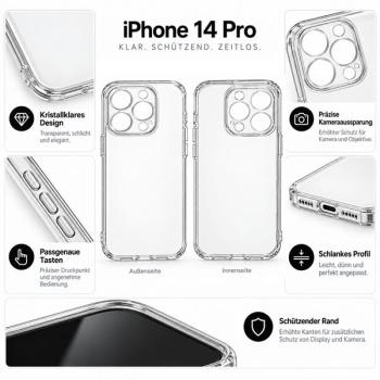starfix Air Silikon-Hülle passend für Apple iPhone 14 Pro, transparent