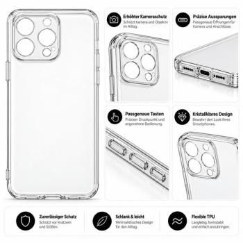 starfix Air Silikon-Hülle passend für Apple iPhone 16 Pro, transparent