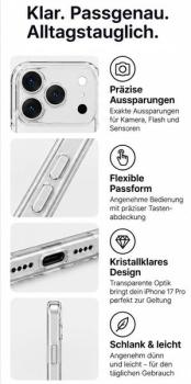 starfix Air Silikon-Hülle passend für Apple iPhone 18 Pro Max, transparent