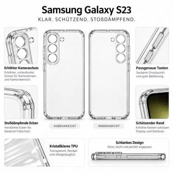 starfix Air Silikon-Hülle passend für Samsung Galaxy S23 transparent