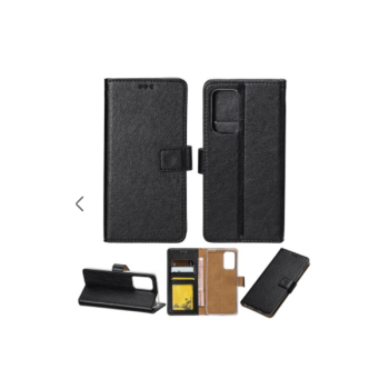 starfix Kunstleder Book Flip-Tasche mit Kartenfach (2021) für Samsung Galaxy A72, schwarz