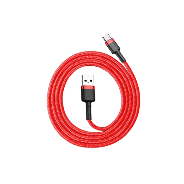 Baseus Cafule USB / USB Type-C Ladekabel/Datenkabel Nylon geflochten - QC3.0, 2A - rot (2M)