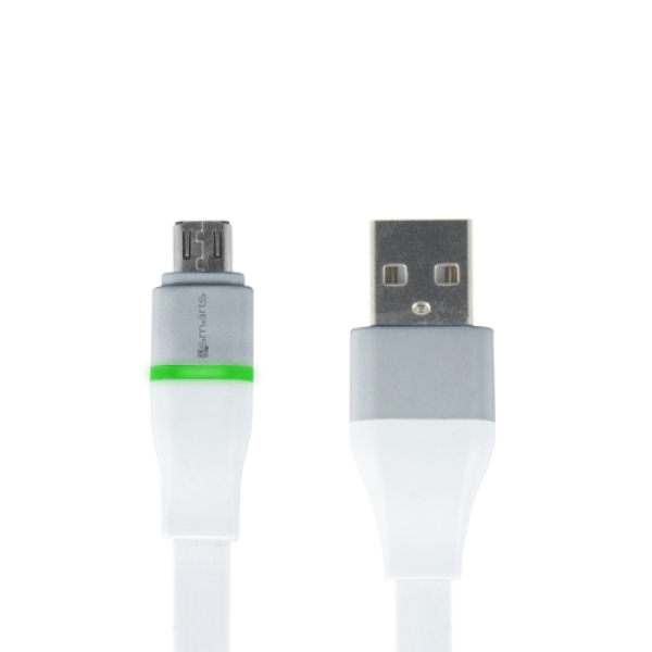 4smarts PulseCord + Charge Notice Micro-USB Datenkabel 1m grau / weiß 4smarts PulseCord + Charge Notice Micro-USB Datenkabel 1m grau / weiß