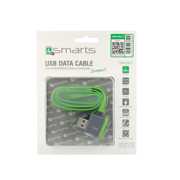 4smarts StackWire Micro-USB Datenkabel 1m grün 4smarts StackWire Micro-USB Datenkabel 1m grün
