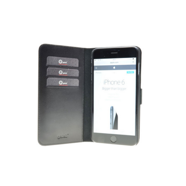 Galeli Mike Book Case mit Fach passend für Apple iPhone 6 Plus schwarz (PU)