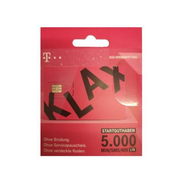 T-Mobile My Klax Startpaket 05/18 inkl. Startguthaben Simkarte, Prepaid