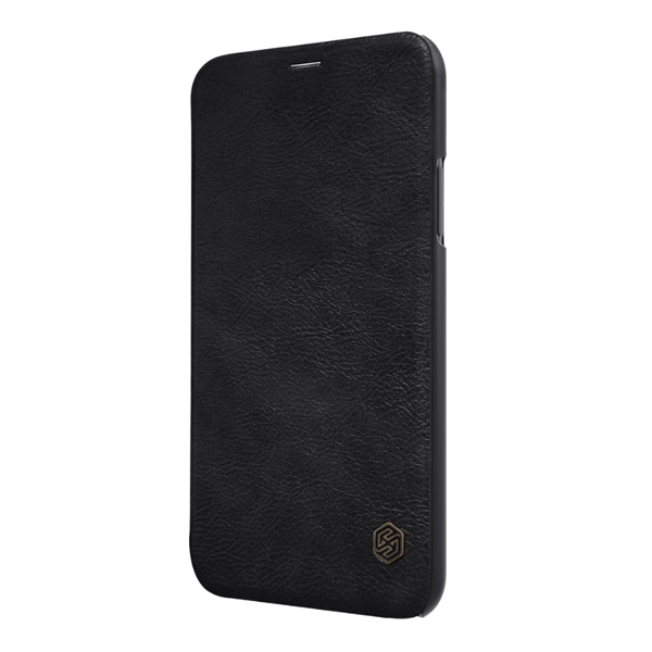 Nillkin Qin Leder Flip-Tasche mit Kartenfach für iPhone Xs / X schwarz