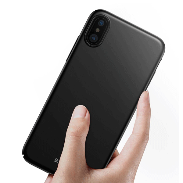Baseus Thin - Ultradünn -  PC Tasche Schutz-Hülle Back Case Cover für iPhone X schwarz