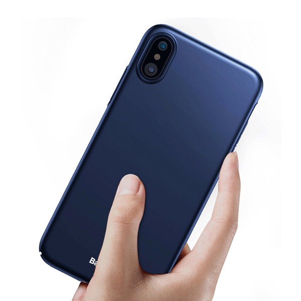 Baseus Thin - Ultradünn -  PC Tasche Schutz-Hülle Back Case Cover für iPhone X blau