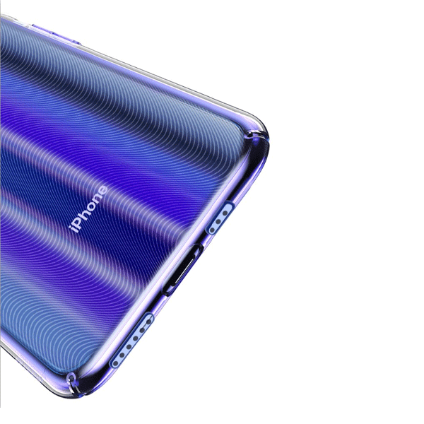 Baseus Aurora – Farbverlauf - Silikon-Tasche Schutz-Hülle Cover für iPhone XS / X blau