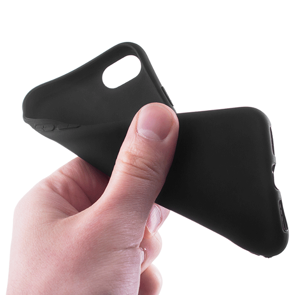 starfix Soft Matt Slim Silikon-Tasche für iPhone 8 Plus / 7 Plus schwarz
