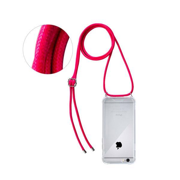 "OKKES" "Kordon"  Schnur TPU Silikon-Tasche Schutz-Hülle Cover für iPhone 6, 6S, pink