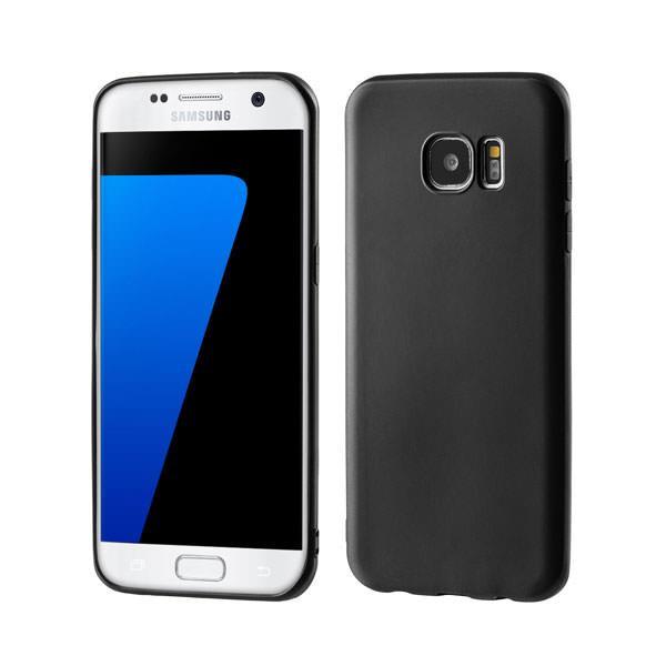 starfix Ultra Slim Matt Silikon Schutz Hülle Tasche für Samsung Galaxy S7 edge G935 schwarz