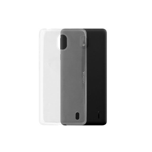OKKES "AIR" Silikon-Tasche Schutz-Hülle Cover für Nokia 1 Plus transparent