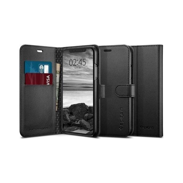 Spigen Wallet S Flip-Tasche Schutz-Hülle Wallet für iPhone XS Max schwarz