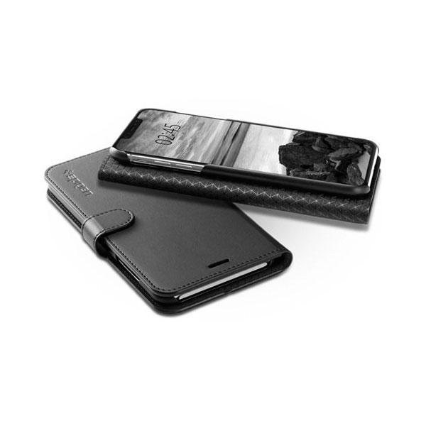 Spigen Wallet S Flip-Tasche Schutz-Hülle Wallet für iPhone XS Max schwarz