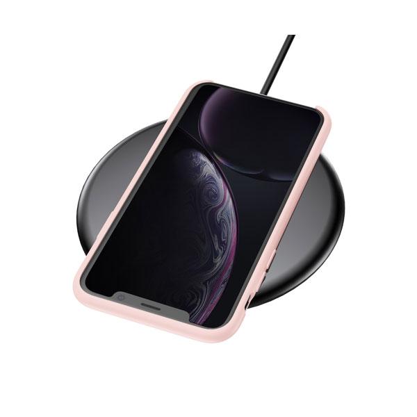 Baseus LSR Liquid Rubber Silikon-Tasche Schutz-Hülle Cover für iPhone Xr rosa