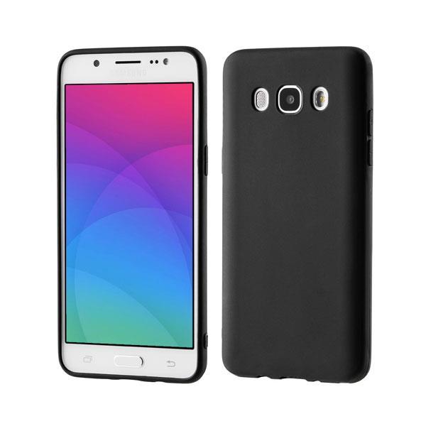starfix Ultra Slim Silikon-Tasche Schutz-Hülle Cover Matt für Samsung Galaxy J7 (2016) schwarz