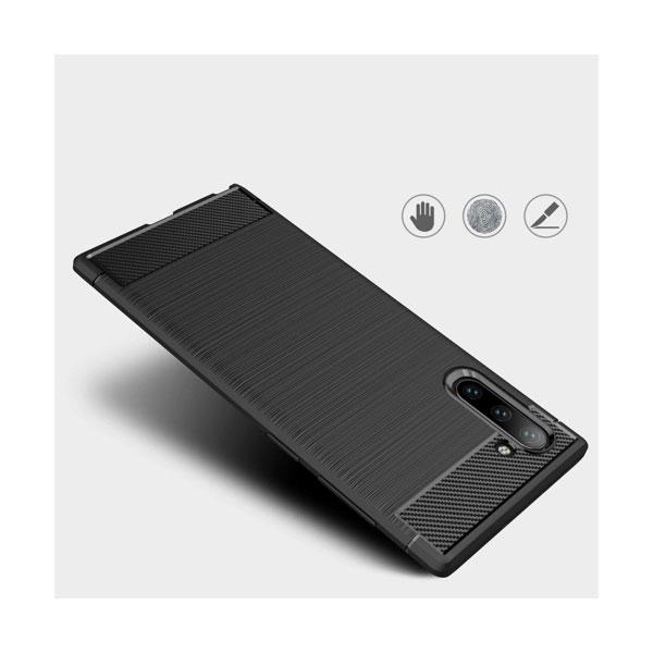 starfix Carbon Silikon-Hülle Tasche Case für Samsung Galaxy Note 10 schwarz
