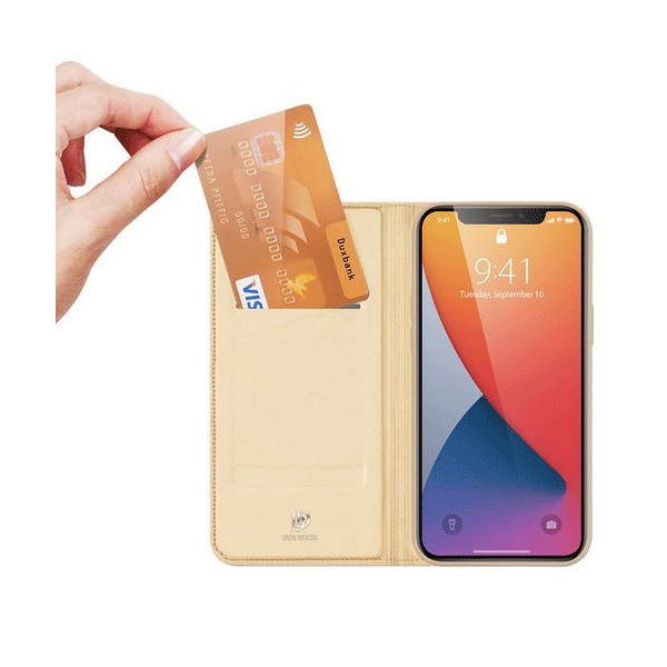 DUX DUCIS Skin Pro Flip Tasche für Apple iPhone 12/12 Pro gold