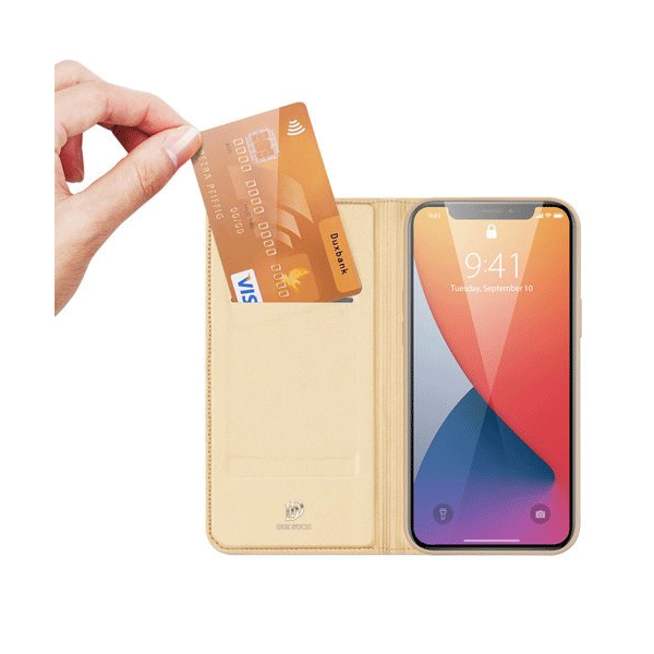 DUX DUCIS Skin Pro Flip Tasche für Apple iPhone 12 Pro Max gold