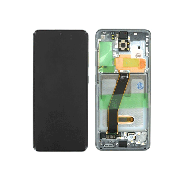 Samsung Galaxy S20 Plus SM-G985F LCD Display + Rahmen, grau