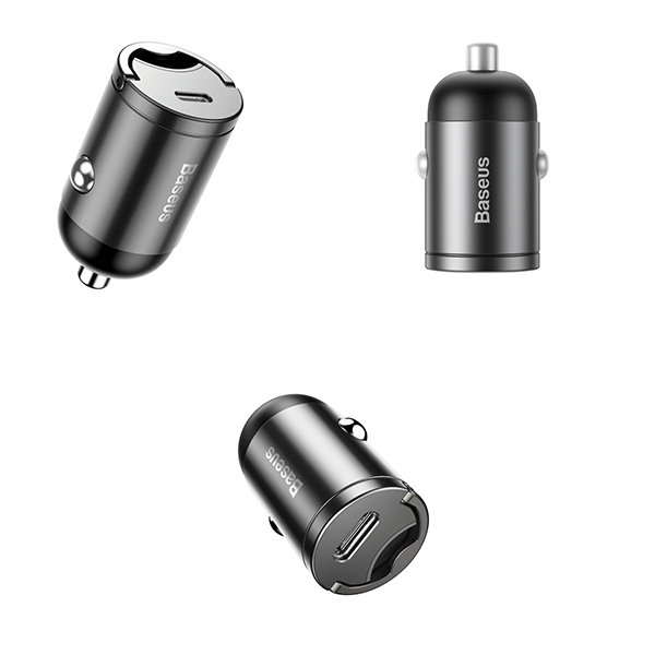 Baseus Tiny Star Mini USB Type-C KFZ Schnellladegerät 5A, 30W 3.0 grau (VCHX-B0G)