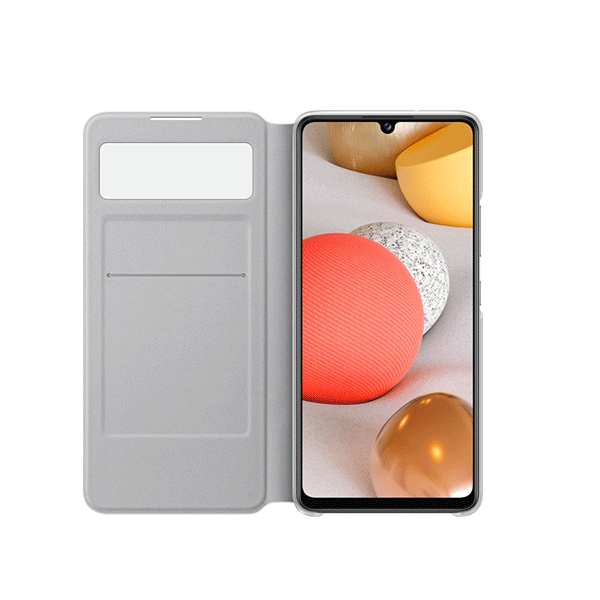 Samsung S-View Wallet Cover für Galaxy A42 5G weiß (EF-EA426PWEGEW)