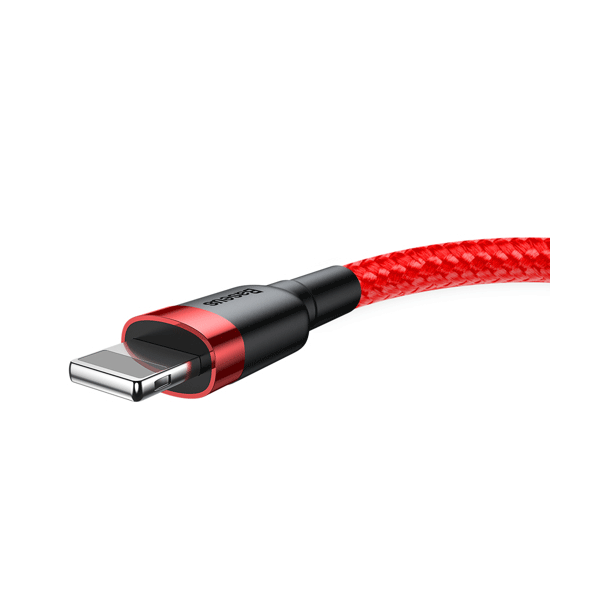 Baseus Cafule USB/Lightning Ladekabel/Datenkabel für iPhone/iPad/Airpods, Nylon geflochten - QC3.0 1,5A - rot (2M)