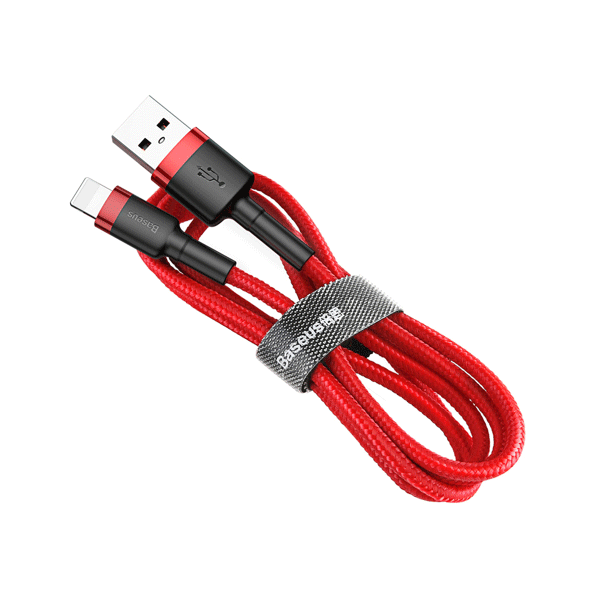 Baseus Cafule USB/Lightning Ladekabel/Datenkabel für iPhone/iPad/Airpods, Nylon geflochten - QC3.0 1,5A - rot (2M)