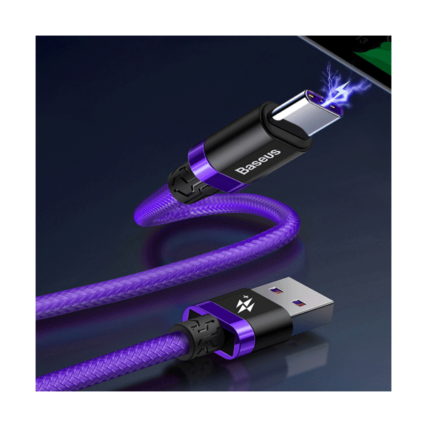 Baseus USB / USB-C Ladekabel/Datenkabel Nylon geflochten SuperCharge - 40W 3.0 QC3.0 - schwarz (2M) Baseus USB / USB-C Ladekabel/Datenkabel Nylon geflochten SuperCharge - 40W 3.0 QC3.0 - schwarz (2M)