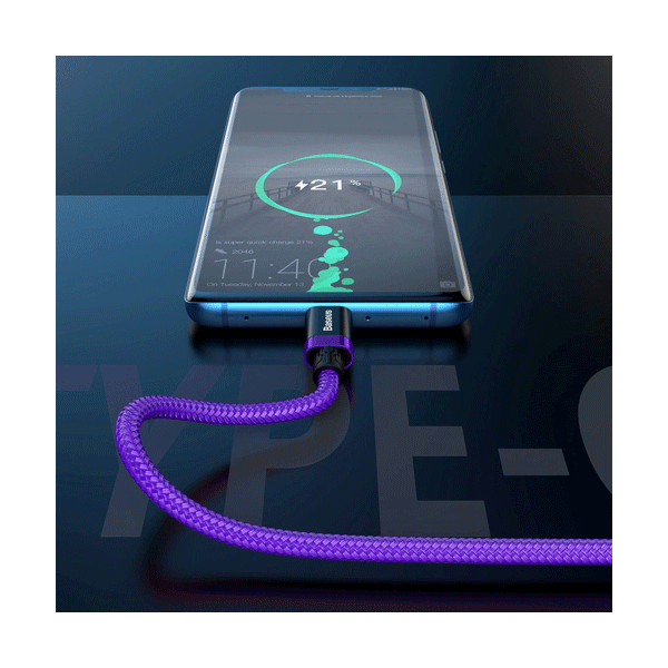 Baseus USB / USB-C Ladekabel/Datenkabel Nylon geflochten SuperCharge - 40W 3.0 QC3.0 - schwarz (2M) Baseus USB / USB-C Ladekabel/Datenkabel Nylon geflochten SuperCharge - 40W 3.0 QC3.0 - schwarz (2M)