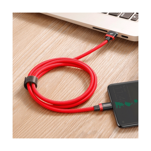 Baseus USB / USB-C Ladekabel/Datenkabel Nylon geflochtenes SuperCharge 40W 3.0 QC3.0 rot (1M)